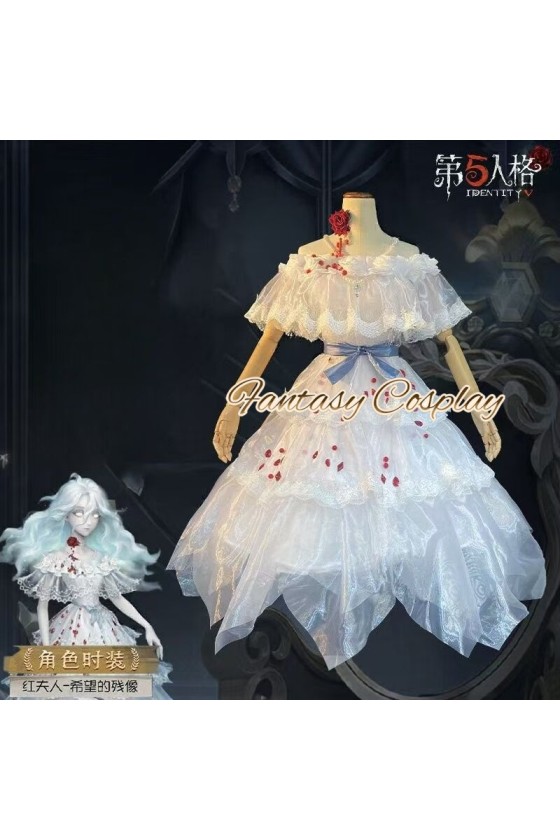 Identity V Bloody Queen False Hope Water Mirror White Gown Cosplay Costume